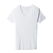 BWY315 [BODY WILD COLLECTION ベアフライス/ カットオフ VネックTシャツ メンズ LLサイズ ホワイト]