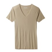 BWY315 [BODY WILD COLLECTION ベアフライス/ カットオフ VネックTシャツ メンズ Lサイズ スキンベージュ]