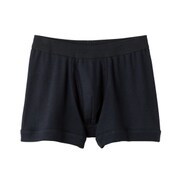 YG PURE COTTON ボクサーブリーフ 前あき LLサイズ ブラック YV0081N