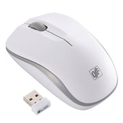 ワイヤレスマウス 無線(2.4GHz)接続式 IR LED 3ボタンタイプ 電池式 速度切替 静音 Mサイズ ホワイト/グレー PC-SMWIMS32-W