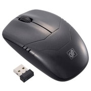 ワイヤレスマウス 無線(2.4GHz)接続式 BlueLED 3ボタンタイプ 電池式 速度切替 Mサイズ ブラック PC-SMWBM33-K