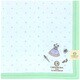 婦人プリントハンカチ ブルー CRL-5504