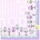 婦人プリントハンカチ パープル CRL-5505