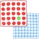 マイクロファイバーキッチンクロス 2P アップル＆チェック KC-02