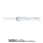BK017W-E [時計バンド カーフ 型押し 管幅9ミリ 美錠幅8ミリ ホワイト]