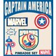 MARVEL IBA-48 POP ICON ピンバッジセット(キャプテン・アメリカ) [キャラクターグッズ]
