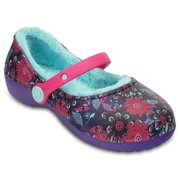 Crocs Karin Graphic Lined Clog K Flwr C11 [サンダル キッズ クロックス カリン グラフィック ラインド クロッグ キッズ C11 (18.0cm)]