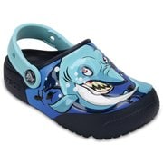 Crocs FunLab Lights Shrk/Nvy C12 [サンダル キッズ クロックス ファン ラブ ライツ キッズ C12 (18.5cm)]