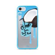IPC747SJCNUTLBLUE Puro Cover Crystal Summer Juice Coconut light Blue [iPhone 6/iPhone 6s/iPhone 7対応 TPUケース ブルー]