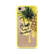 IPC747SJPAPPLEYEL Puro Cover Crystal Summer Juice Pineapple Orange [iPhone 6/iPhone 6s/iPhone 7対応 TPUケース イエロー]