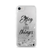 IPC747AQUA4SIL Puro Cover Aqua Enjoy the little things Silver [PURO AQUAシリーズ ラメ入りTPUケース iPhone 6/iPhone 6s/iPhone 7対応 シルバー]
