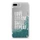 IPC755AQUA2LBL Puro Cover Aqua Love Dream Smile Repeat Azzurro [PURO AQUAシリーズ ラメ入りTPUケース iPhone 6 Plus/iPhone 6s Plus/iPhone 7 Plus対応 ブルー]