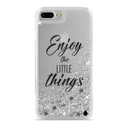 IPC755AQUA4SIL Puro Cover Aqua Enjoy the little things Silver [PURO AQUAシリーズ ラメ入りTPUケース iPhone 6 Plus/iPhone 6s Plus/iPhone 7 Plus対応 シルバー]