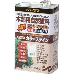 エコウッドカラーステイン 内・つや消しクリヤー 3400mL