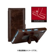 CBR-SYG8231MS4EACBST [BONRONI Premium Leather Case for Xperia XZs Book w/stand 濃茶]