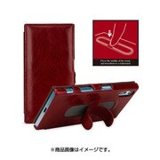 CBR-SYG8231MS4EARRST [BONRONI Premium Leather Case for Xperia XZs Book w/stand 赤]