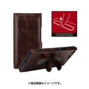 CBR-SYG8141MS4EACBST [BONRONI Premium Leather Case for Xperia XZ Premium Book w/stand 濃茶]