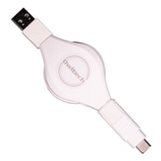 Type-C変換アダプタ付き 巻取式ケーブル ホワイト OWL-CBRJD2CMA12-WH