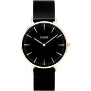 並行輸入品 ラ・ボエーム クオーツ メッシュ ゴールドブラック/ブラック CL18117