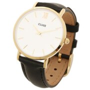 並行輸入品 MINUIT クオーツ ゴールド ホワイト/ブラック CL30019