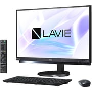 LAVIE Desk All-in-one DA770/HAシリーズ/23.8型ワイド/Core i7-7500U(2.7GHz)/メモリ 8GB/HDD 3TB/ブルーレイドライブ/Windows 10 Home 64ビット(Creators Update適用済み)/office H&B Premium プラス Office 365 サービス/ブラック PC-DA770HAB