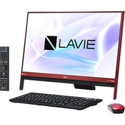 LAVIE Desk All-in-one DA370/HAシリーズ /23.8型ワイド/Celeron-3865U(1.8GHz)/メモリ 4GB/HDD 1TB/DVDスーパーマルチ/Windows 10 Home 64ビット(Creators Update適用済み)/office Personal Premium プラス Office 365 サービス/レッド PC-DA370HAR