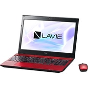LAVIE Note Standard NS750/HAシリーズ/タッチパネル式 15.6型ワイド/Core i7-7500U(2.7GHz)/メモリ 8GB/HDD 1TB(SSHD)/ブルーレイドライブ/Windows 10 Home 64ビット(Creators Update適用済み)/office H&B Premium プラス Office 365 サービス/レッド PC-NS750HAR