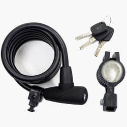 ワイヤーロック SOREN KOIL SILICON CABLE LOCK BLACK UL-S5TXL-01