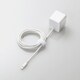 LightningAC充電器 2.4A出力 CUBE型 ケーブル一体 高耐久ケーブル 1.5m ホワイト LPA-ACLAC158SWH