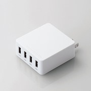 スマートフォン/タブレット用USB充電器 4ポート4.0A ホワイト MPA-AC4U001WH