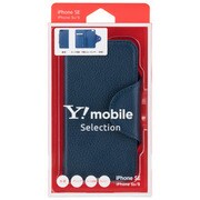 Y1-IA01-LCDI/NV [Y！mobile Selection iPhone SE/5s/5用 サイドフリップケース ネイビー]