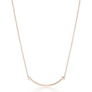TIFFANY-T スマイル ペンダント ミニ 18K ローズゴールド 35189432