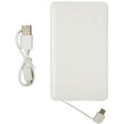 MPC-05WH [リチウムイオンポリマー充電器 microUSBケーブル一体型 4000mAh ホワイト]