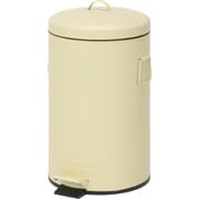 スチール ラウンドペダルペール 12L アイボリー 34742