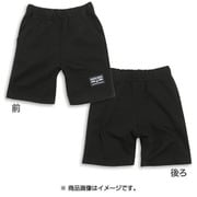 無地スウェットシリーズ 裏毛素材 ハーフパンツ 120cm 黒 13200