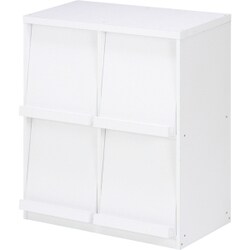 DP8085WH ディスプレイラック 4マス ホワイト 87008