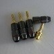 ネジ止式バナナプラグ 金メッキ 4個入 PS-806B