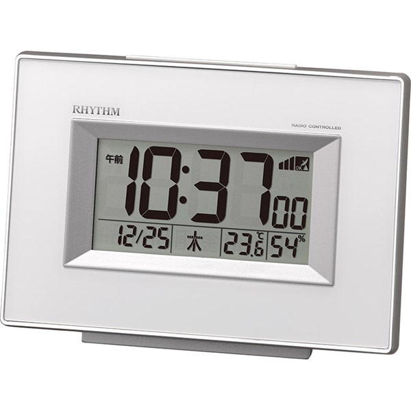 8rz194sr03 温湿度計付電波デジタル目覚まし時計 オープニング 大放出セール フィットウェーブd194