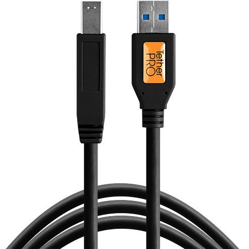 Tether Tools テザーツールCU5460BLK [テザープロ USB3.0 メイル AtoBケーブル 4.6m ブラック]Ω