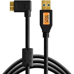 CU61RT15-BLK [テザープロ USB3.0 マイクロB ライトアングル ケーブル 4.6m ブラック]