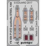 EDUFE854 [P-51D シートベルト ステンレス製 (エアフィックス用) 1/48 ZOOM エッチングセット]