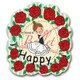 ks-ms-10012 [すたんぷステッカー Happy （Ballerina） Mサイズ]