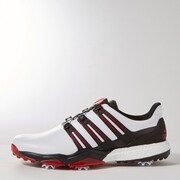 パワーバンドボアブースト ホワイト/ブラック ソフトスパイクシューズ 27.5cm 幅EEE BOAダイヤル式 2017年モデル [ゴルフシューズ]