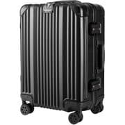 スーツケース 旅行日数目安：1～2泊 36L TSAロック搭載 機内持ち込み可 アルミボディ・ダブルキャスター ブラック 1510-48BK