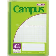 キャンパス プリント整とんカバーノート(用途別) セミB5(252×179mm) 5mm方眼罫(10mm実線入り) 30枚 グリーン ノ-623S10-5G