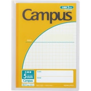 キャンパス プリント整とんカバーノート(用途別) セミB5(252×179mm) 5mm方眼罫(10mm実線入り) 30枚 イエロー ノ-623S10-5Y