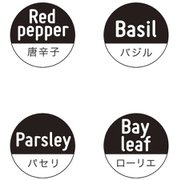 サークルC(唐辛子、バジル、パセリ、ローリエ) キッチンステッカー 1823