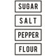 サインA（SUGAR、SALT、PEPPER、FLOUR） キッチンステッカー 1885