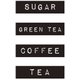 テープライターD キッチンステッカー（SUGAR、GREENTEA、COFFEE、TEA） 1953