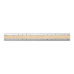 アルミ＆ウッド 定規 15cm うす茶 42257006